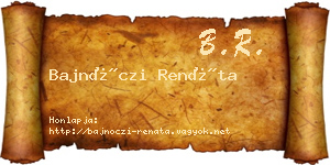 Bajnóczi Renáta névjegykártya