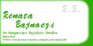 renata bajnoczi business card